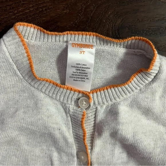 Gymboree girls 3T pumpkin cardigan sweater - Picture 3 of 7